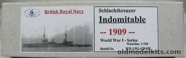 HP Models 1/700 HMS Indomitable Battlecruiser 1909, GB009 plastic model kit